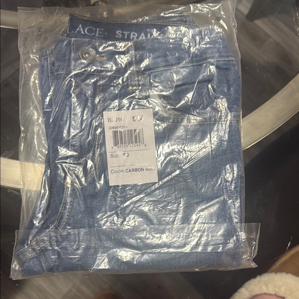 Blue Straight Leg Jeans